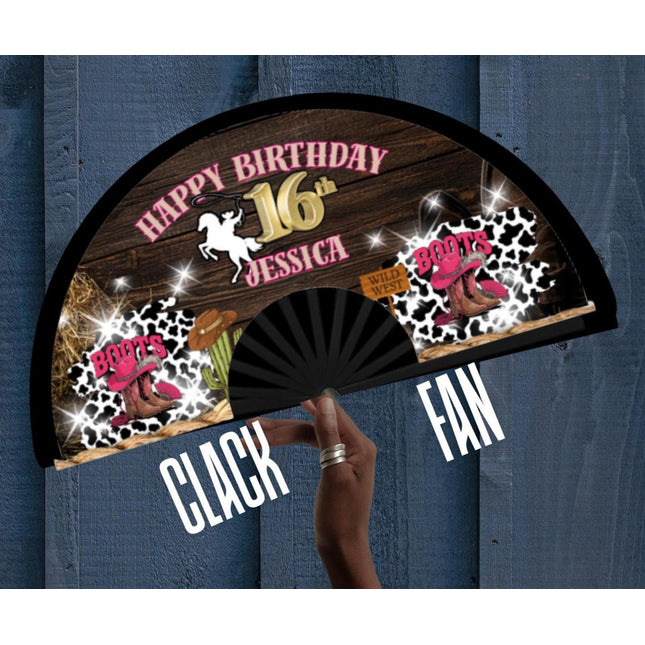 Birthday Clack Fan 25x13 – Where them fans at? with Photo, Party Favor, Birthday, Wedding, Festival, Sports, Line Dance Gift - Predesigned