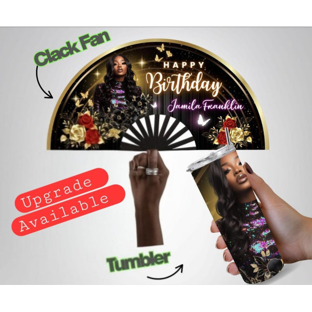 Drama Queen Pride Clack Fan 25x13 (add your photo for free)– Party Favor, Birthday, Wedding, Festival, Sports, Line Dance Gift - Predesigned
