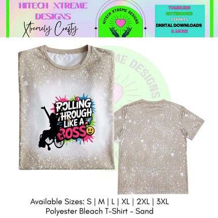 Rolling Like A Boss Tee: Wheelchair Diva T-Shirt, Disability Awareness Wheelie Shirt, Mobility Inclusion support tee