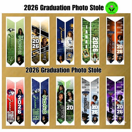 Custom Graduation Stole With Photo | Personalized Graduation Stole 2026 | Senior Graduation Gift | Class of 2026 Stole | Custom Grad Sash