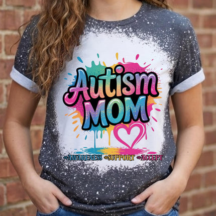 Autism Mom 2 Bleached Inclusion Shirt