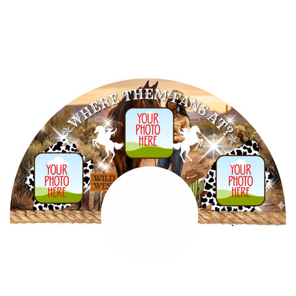 Western Clack Fan 25x13 – Where them fans at? with Photo, Party Favor, Birthday, Wedding, Festival, Sports, Line Dance Gift - Predesigned
