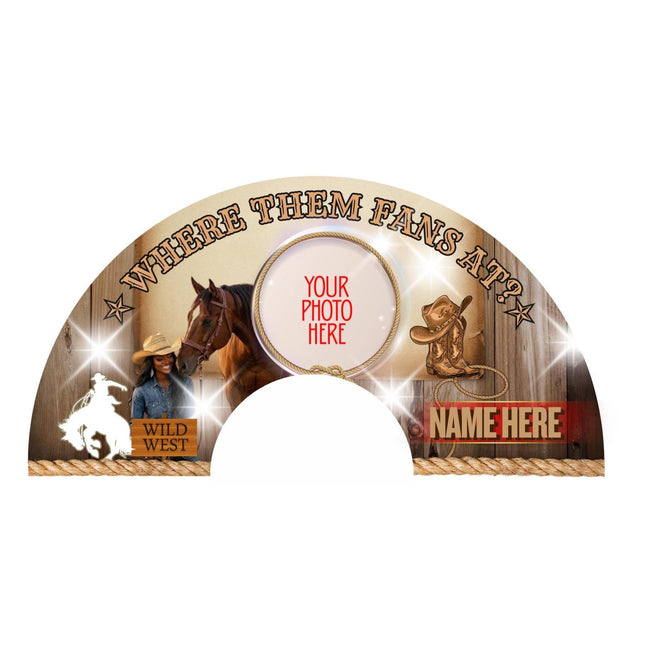 Boots on Ground Clack Fan 25x13 – Where them fans at? with Photo, Party Favor, Birthday, Wedding, Festival, Sports, Line Dance - Predesigned