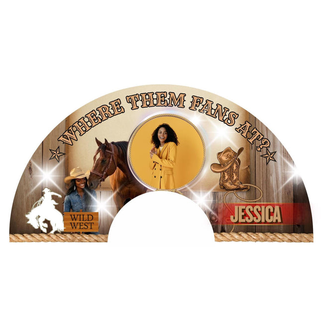 Boots on Ground Clack Fan 25x13 – Where them fans at? with Photo, Party Favor, Birthday, Wedding, Festival, Sports, Line Dance - Predesigned