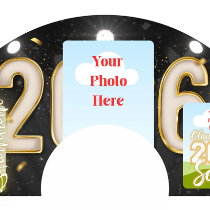 Graduation Clack Fan 25x13 – Graduation fan with Photo, Party Favor, Birthday, Wedding, Festival, Sports, Line Dance Gift - Predesigned