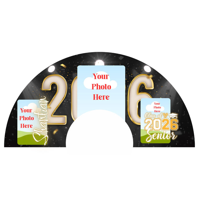 Graduation Clack Fan 25x13 – Graduation fan with Photo, Party Favor, Birthday, Wedding, Festival, Sports, Line Dance Gift - Predesigned