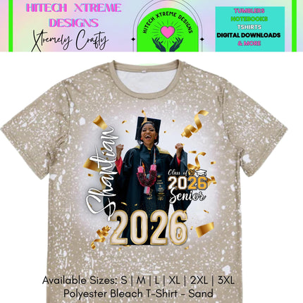 Class of 2026 (A) Graduation Shirt, Senior 2026 Personalized Photo Tee, Custom Graduate Shirt, High School or College Grad Gift