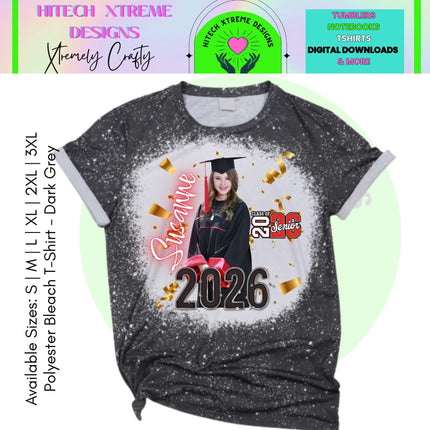 Class of 2026 (B) Graduation Shirt, Senior 2026 Personalized Photo Tee, Custom Graduate Shirt, High School or College Grad Gift