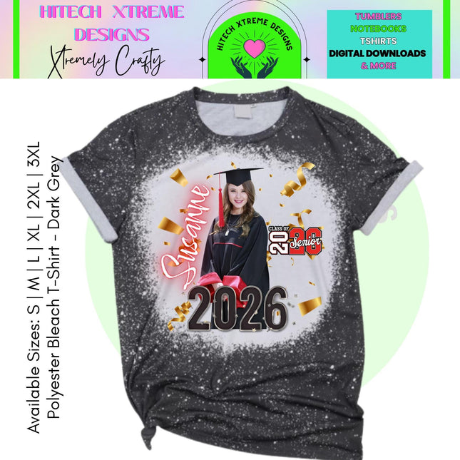 Class of 2026 (B) Graduation Shirt, Senior 2026 Personalized Photo Tee, Custom Graduate Shirt, High School or College Grad Gift