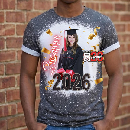 Class of 2026 (B) Graduation Shirt, Senior 2026 Personalized Photo Tee, Custom Graduate Shirt, High School or College Grad Gift
