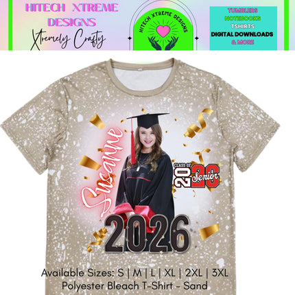 Class of 2026 (B) Graduation Shirt, Senior 2026 Personalized Photo Tee, Custom Graduate Shirt, High School or College Grad Gift