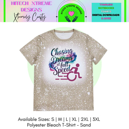 Wheelchair Support, Disability Awareness Wheelie Shirt, Mobility Inclusion support tee- chasing dreams at full speed