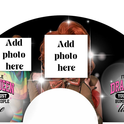 Drama Queen Pride Clack Fan 25x13 (add your photo for free)– Party Favor, Birthday, Wedding, Festival, Sports, Line Dance Gift - Predesigned