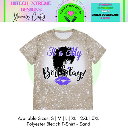 Birthday Bleached Shirt | It’s My Birthday Tee | Custom Birthday T Shirt | Bleach Wash Graphic Tee | Birthday Outfit for Women