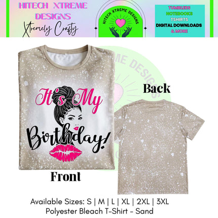 Birthday Bleached Shirt | It’s My Birthday Tee | Custom Birthday T Shirt | Bleach Wash Graphic Tee | Birthday Outfit for Women