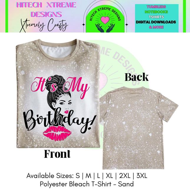 Birthday Bleached Shirt | It’s My Birthday Tee | Custom Birthday T Shirt | Bleach Wash Graphic Tee | Birthday Outfit for Women