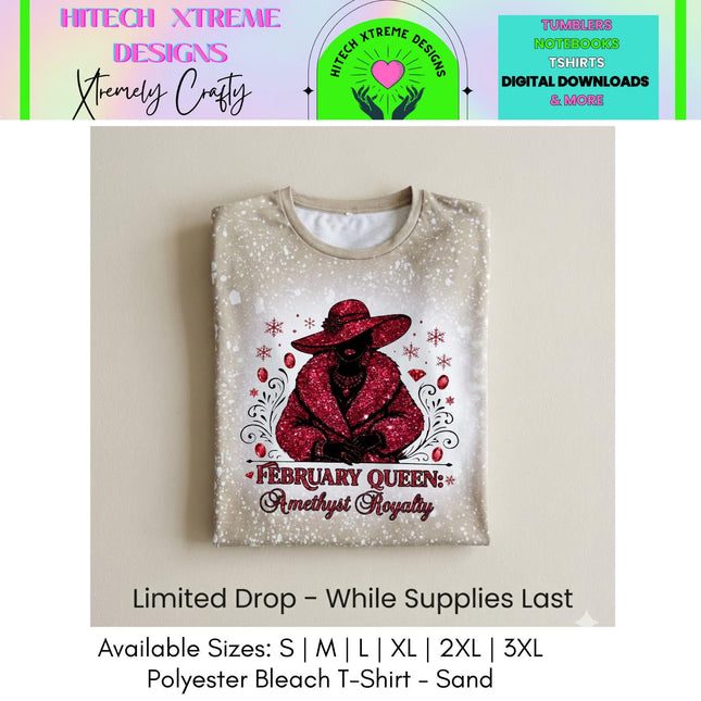 February Queen Shirt | Birthday Month T-Shirt | Royal Birthday Tee | Glam Graphic Shirt | Birthday Gift for Her