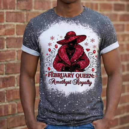 February Queen Shirt | Birthday Month T-Shirt | Royal Birthday Tee | Glam Graphic Shirt | Birthday Gift for Her