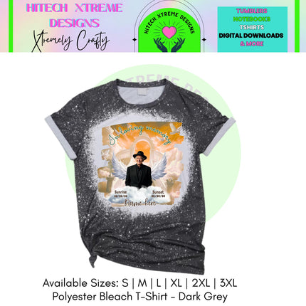 In Loving Memory Shirt Custom Memorial T-Shirt Personalized Photo Bleach Tee Remembrance Shirt Angel Wings Funeral Memorial Gift