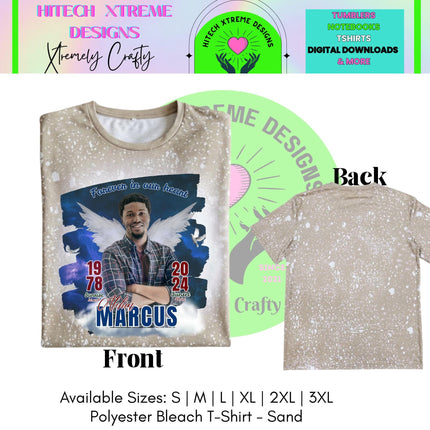In Loving Memory Shirt Custom Memorial T-Shirt Personalized Photo Bleach Tee Remembrance Shirt Angel Wings Funeral Memorial Gift