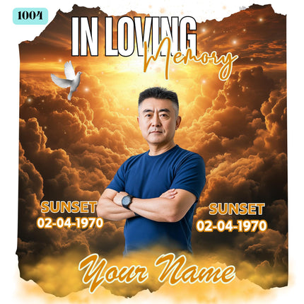 In Loving Memory Shirt Custom Memorial T-Shirt Personalized Photo Bleach Tee Remembrance Shirt Angel Wings Funeral Memorial Gift