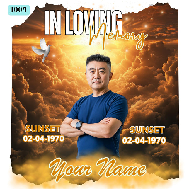 In Loving Memory Shirt Custom Memorial T-Shirt Personalized Photo Bleach Tee Remembrance Shirt Angel Wings Funeral Memorial Gift
