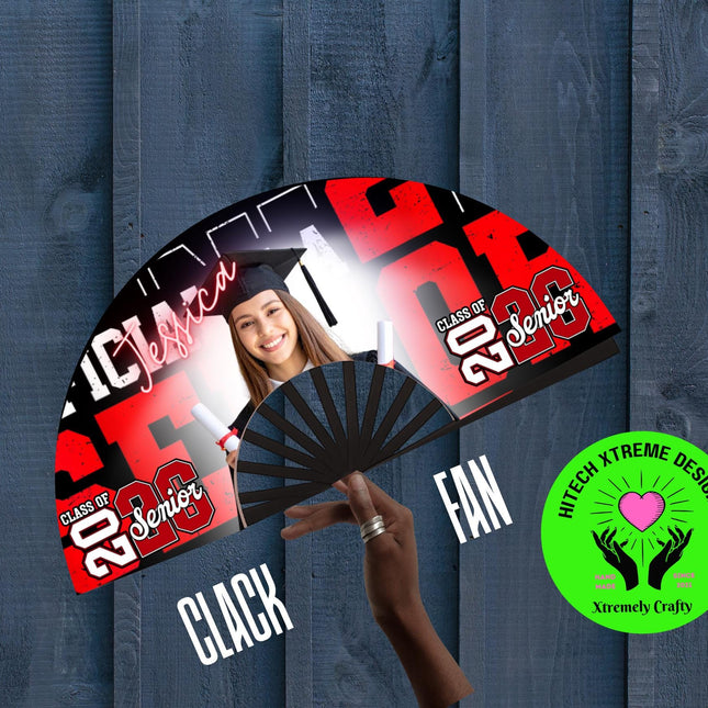 Graduation Photo Bundle | Personalized Graduation Gift | Custom Clack Fan Magnet Tumbler Set | Class of 2026 Senior Gift | Graduation Party
