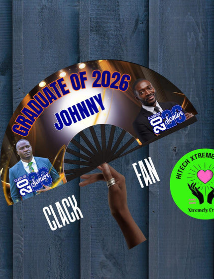 Graduation Photo Bundle | Personalized Graduation Gift | Custom Clack Fan Magnet Tumbler Set | Class of 2026 Senior Gift | Graduation Party