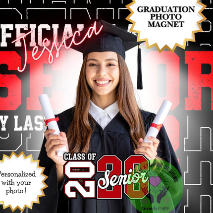 Graduation Photo Bundle | Personalized Graduation Gift | Custom Clack Fan Magnet Tumbler Set | Class of 2026 Senior Gift | Graduation Party
