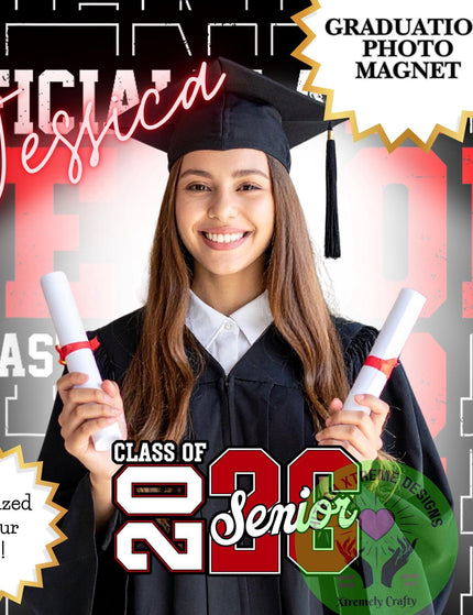 Graduation Photo Bundle | Personalized Graduation Gift | Custom Clack Fan Magnet Tumbler Set | Class of 2026 Senior Gift | Graduation Party