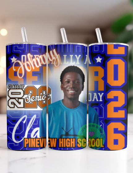 Graduation Photo Bundle | Personalized Graduation Gift | Custom Clack Fan Magnet Tumbler Set | Class of 2026 Senior Gift | Graduation Party