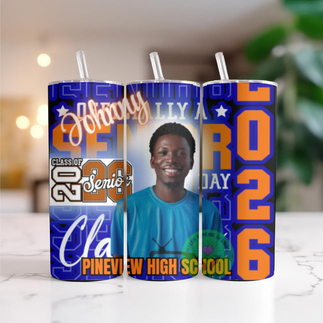 Graduation Photo Bundle | Personalized Graduation Gift | Custom Clack Fan Magnet Tumbler Set | Class of 2026 Senior Gift | Graduation Party