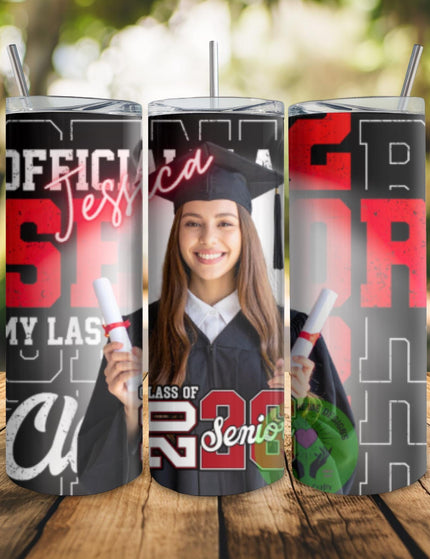 Graduation Photo Bundle | Personalized Graduation Gift | Custom Clack Fan Magnet Tumbler Set | Class of 2026 Senior Gift | Graduation Party