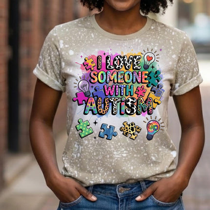Autism Awareness Shirt, I Love Someone With Autism Tee, Puzzle Piece Shirt, Neurodiversity Shirt, Autism Mom Shirt, April Awareness Gift