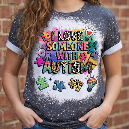 Autism Awareness Shirt, I Love Someone With Autism Tee, Puzzle Piece Shirt, Neurodiversity Shirt, Autism Mom Shirt, April Awareness Gift