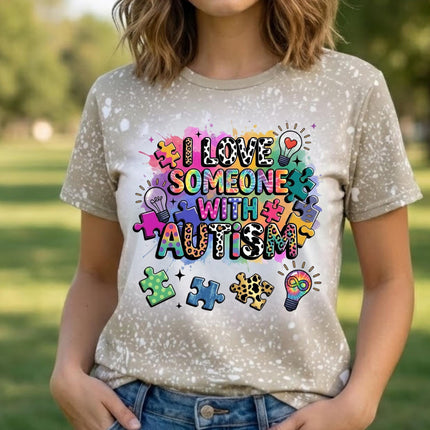 Autism Awareness Shirt, I Love Someone With Autism Tee, Puzzle Piece Shirt, Neurodiversity Shirt, Autism Mom Shirt, April Awareness Gift