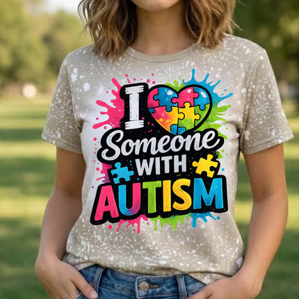 Autism Awareness Shirt, I Love Someone With Autism Tee, Puzzle Piece Shirt, Neurodiversity Shirt, Autism Mom Shirt, April Awareness Gift