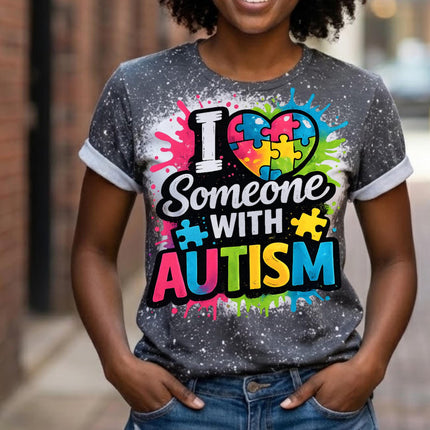 Autism Awareness Shirt, I Love Someone With Autism Tee, Puzzle Piece Shirt, Neurodiversity Shirt, Autism Mom Shirt, April Awareness Gift