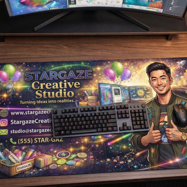 Custom 14x24 Personalized Desk Mat