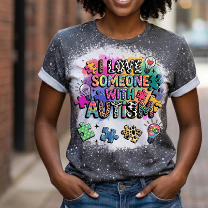Autism Awareness Shirt, I Love Someone With Autism Tee, Puzzle Piece Shirt, Neurodiversity Shirt, Autism Mom Shirt, April Awareness Gift
