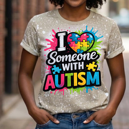 Autism Awareness Shirt, I Love Someone With Autism Tee, Puzzle Piece Shirt, Neurodiversity Shirt, Autism Mom Shirt, April Awareness Gift