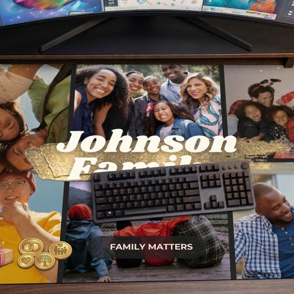 Custom Desk Mat 14x24 Personalized Mouse Pad Large Gaming Desk Pad Business Branding Desk Mat Custom Office Decor Gift for Her Him