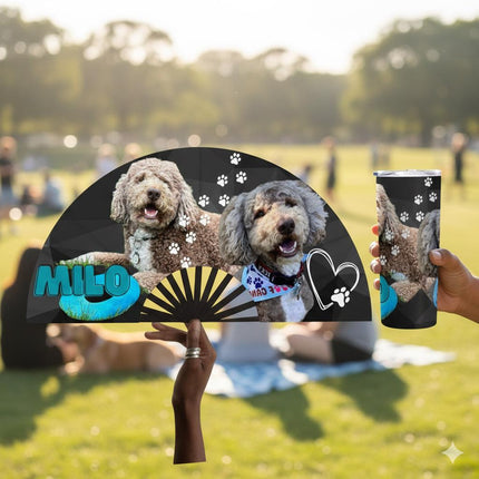 Fan Friday Custom Clack Fan with Photo, Personalized Folding Fan, Friday Only Special, 25x13 Photo Fan