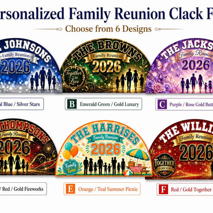 Custom Family Reunion Clack Fan, Personalized Family Name Fan, 2026 Reunion Favor, Bulk Family Party Hand Fan