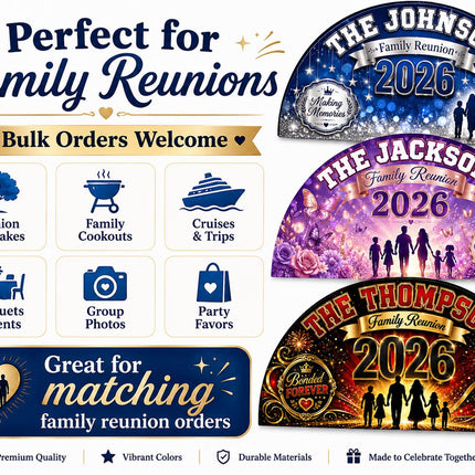 Custom Family Reunion Clack Fan, Personalized Family Name Fan, 2026 Reunion Favor, Bulk Family Party Hand Fan