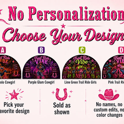 Trail Ride Vibe Clack Fan Collection | Cowgirl Western Fan | Choose A B C or D | Line Dance Party Fan | Trail Ride Fan