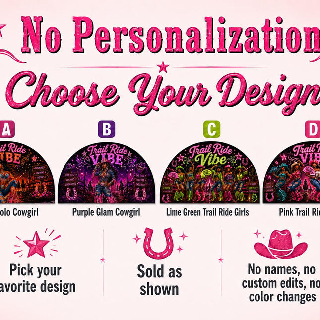 Trail Ride Vibe Clack Fan Collection | Cowgirl Western Fan | Choose A B C or D | Line Dance Party Fan | Trail Ride Fan