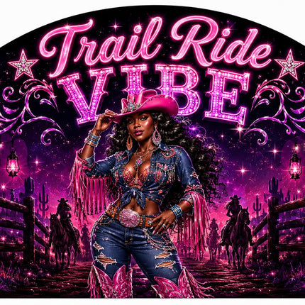 Trail Ride Vibe Clack Fan Collection | Cowgirl Western Fan | Choose A B C or D | Line Dance Party Fan | Trail Ride Fan