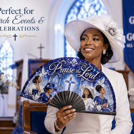 Praise The Lord Clack Fan, Faith Inspired Church Fan, Gospel Worship Fan, Christian Hand Fan, Women’s Day Fan, Religious Gift