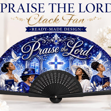 Praise The Lord Clack Fan, Faith Inspired Church Fan, Gospel Worship Fan, Christian Hand Fan, Women’s Day Fan, Religious Gift